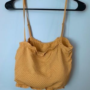 Yellow bathing suit cropped tank top Target Colsie XL (16-18)